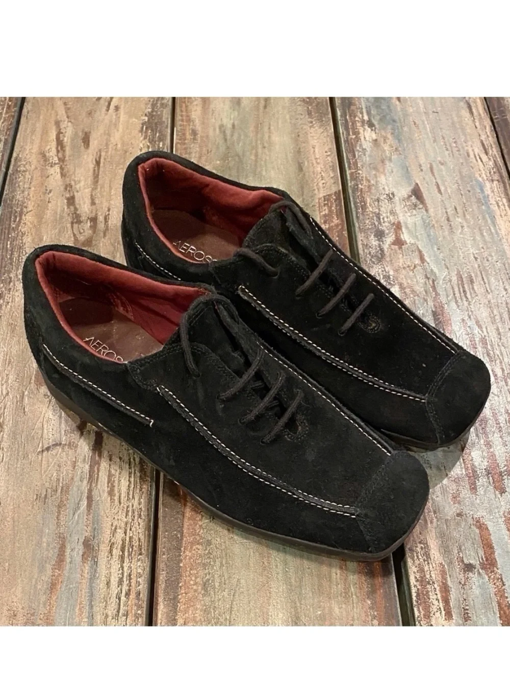 Aerosoles Patchmaker Suede Nubuck Leather Comfort Oxfords Shoes Womens Size 9